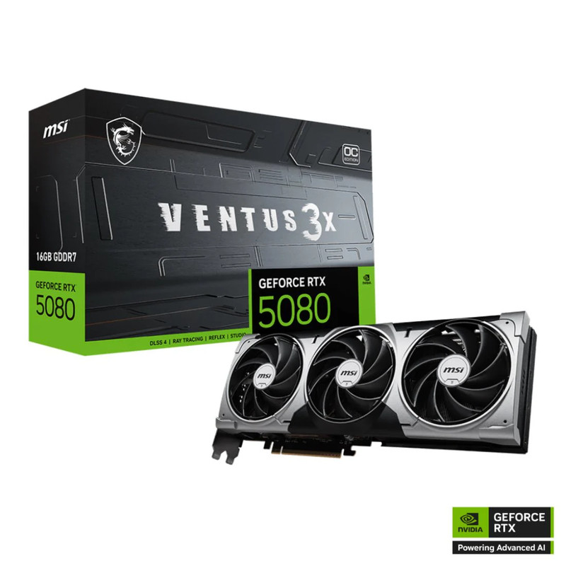 Msi GeForce RTX™ 5080 16G VENTUS 3X OC Graphics Card - كرت الشاشة